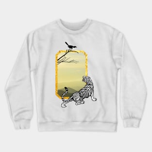 The tiger and the bird. Crewneck Sweatshirt